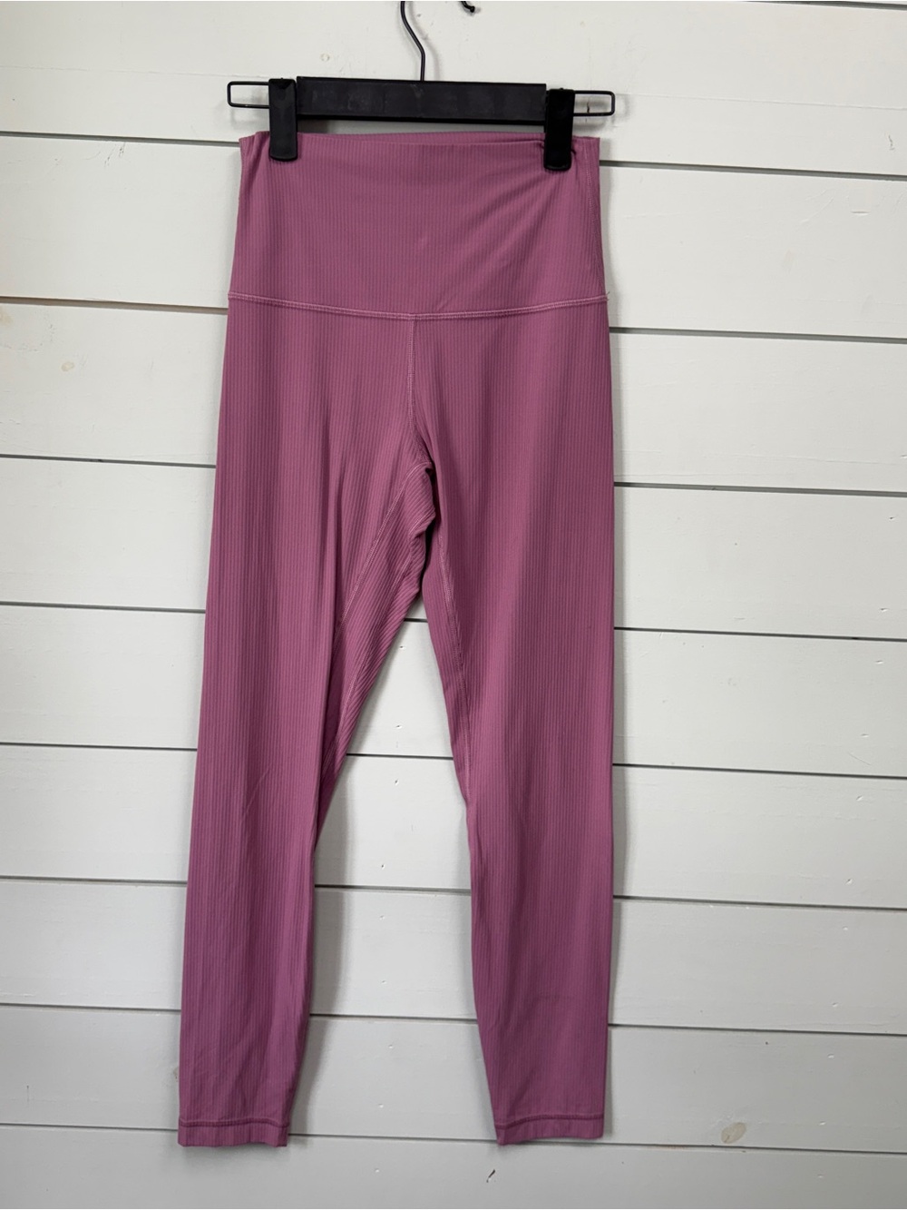 Lululemon align ribbed high rise leggings 25" velvet dust pink women's size 4